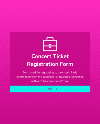 Form Templates: Concert Ticket Registration Form