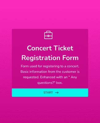 Form Templates: Concert Ticket Registration Form