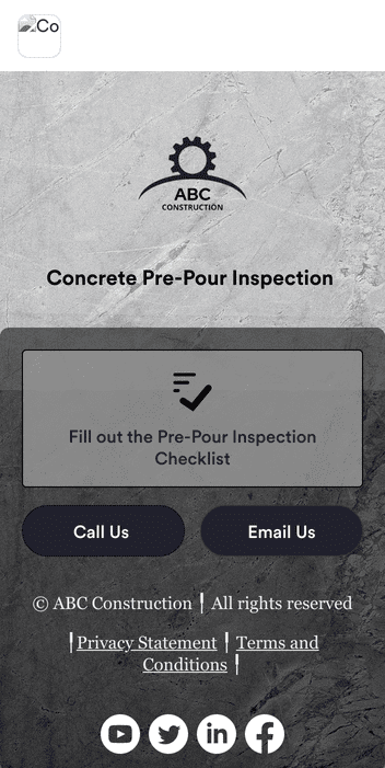 Concrete Pre Pour Inspection App