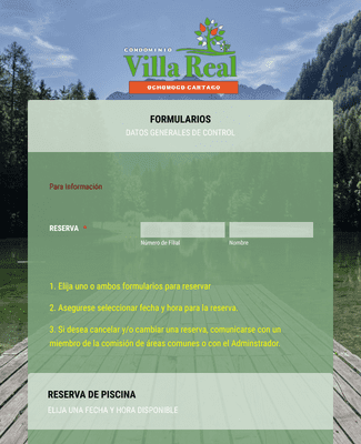Form Templates: Condominio Villa Real Cartago
