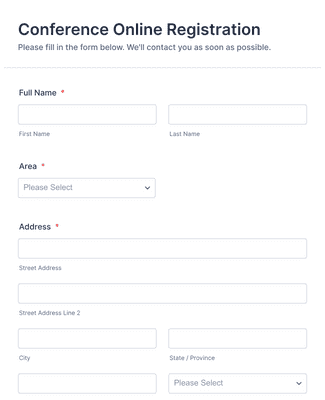 Business Conference Registration Form Template | Jotform