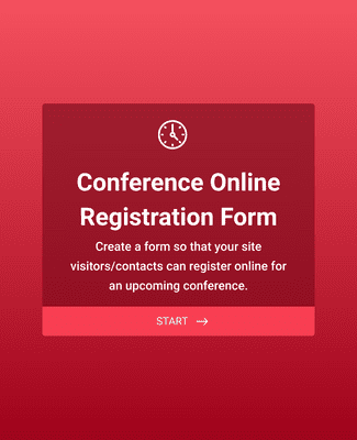 Form Templates: Conference Online Registration Form