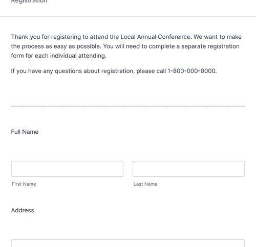 Business Conference Registration Form Template | Jotform