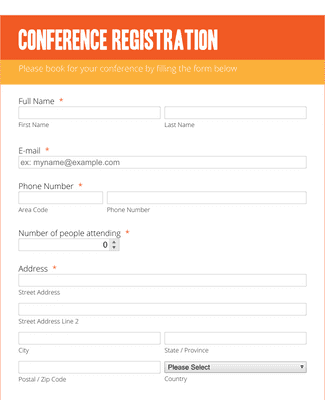 Conference Online Registration Form Template | JotForm