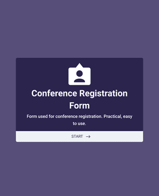 Form Templates: Conference Registration Form with Payment