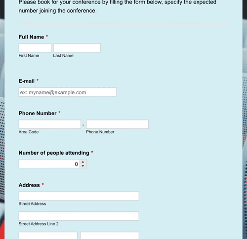 Conference Registration Form Template | Jotform