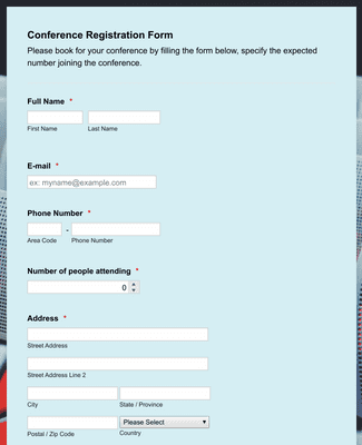 Business Conference Registration Form Template | Jotform