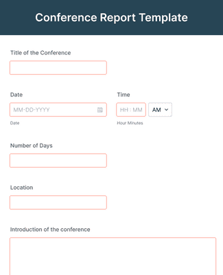 Conference Report Template Form Template | Jotform