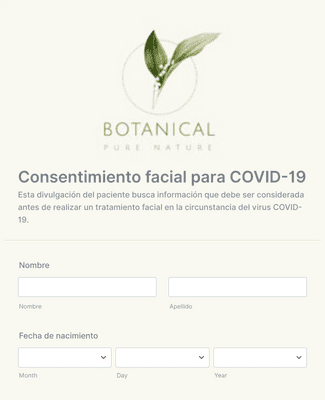 Form Templates: Consentimiento facial para COVID 19