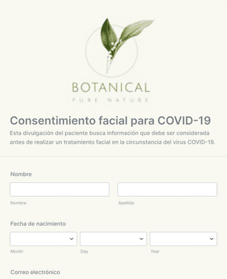 Form Templates: Consentimiento Facial Para COVID 19