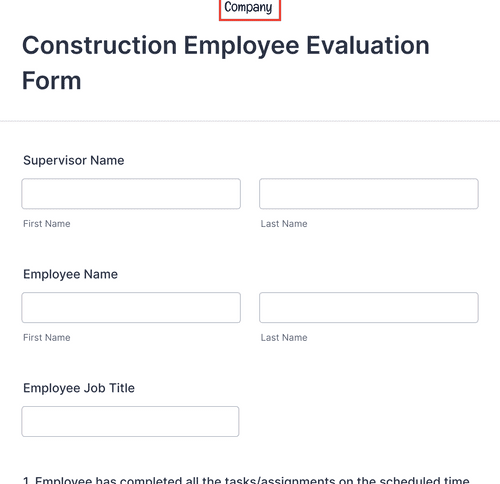 Multi-Page Employee Evaluation Form Template | Jotform