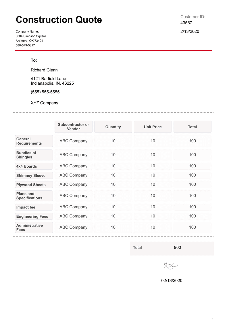 Quotation Template For Construction Format Of Constru vrogue co