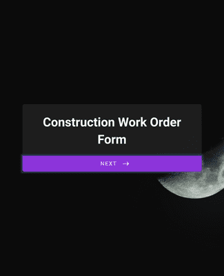 Construction Work Order Form