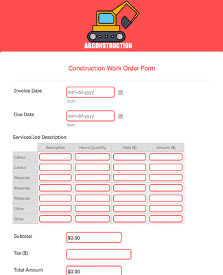 Work Order Completion Form Template | Jotform