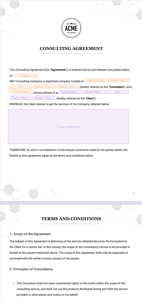 Formal Agreement Template
