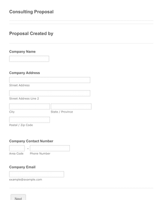 Form Templates: Consulting Proposal
