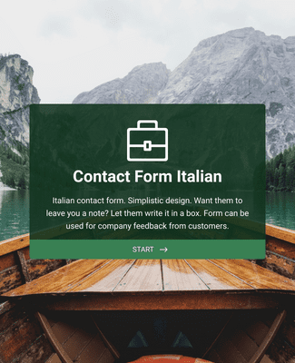 Form Templates: Contact Form Italian