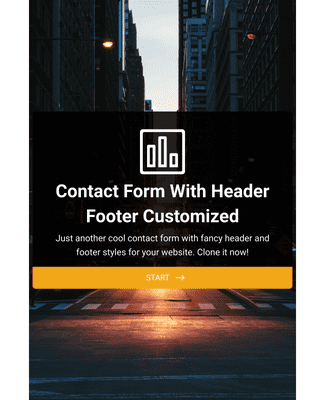 Contact Form with Fancy Header and Footer
