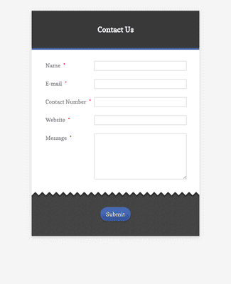 Form Templates: Contact Form with Fancy Header and Footer