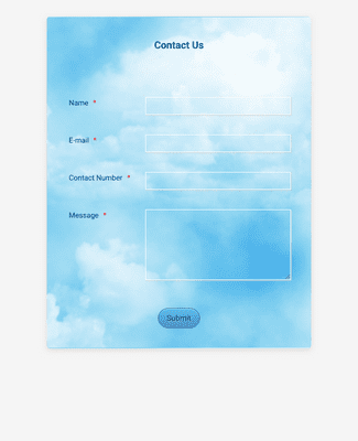 Form Templates: Blue Sky Contact Form