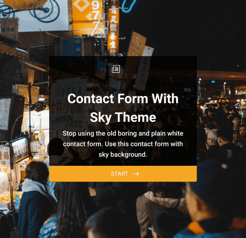Form Templates: Contact Form With Sky Theme