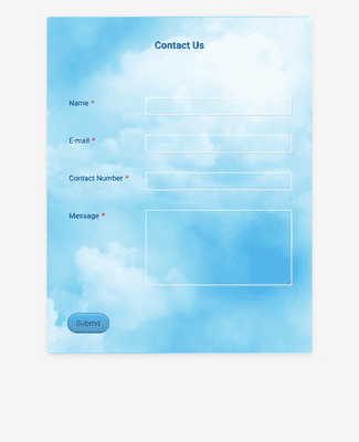 Form Templates: Contact Form With Sky Theme