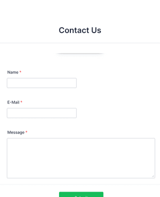 Form Templates: Contact Form With Vanilla Theme