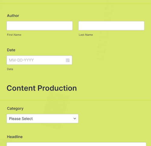 Content Request Form Template | Jotform
