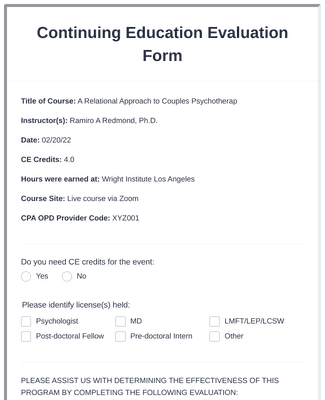 Student Course Evaluation Form Template Jotform