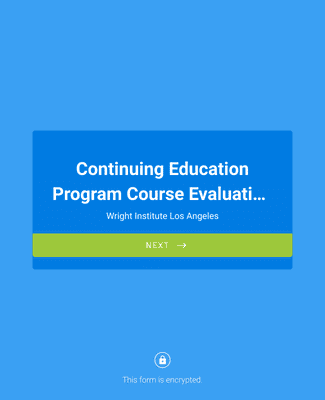 Form Templates: Continuing Education Program Course Evaluation Form