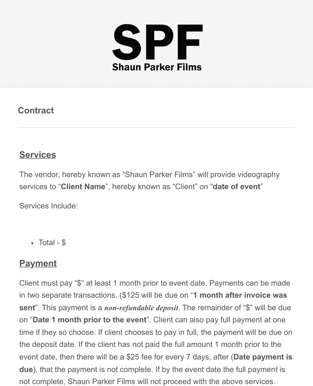 Contract Form Template | Jotform
