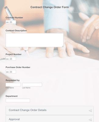 Contract Change Order Form