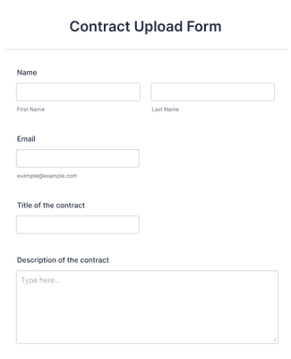 Contract Upload Form Template | Jotform