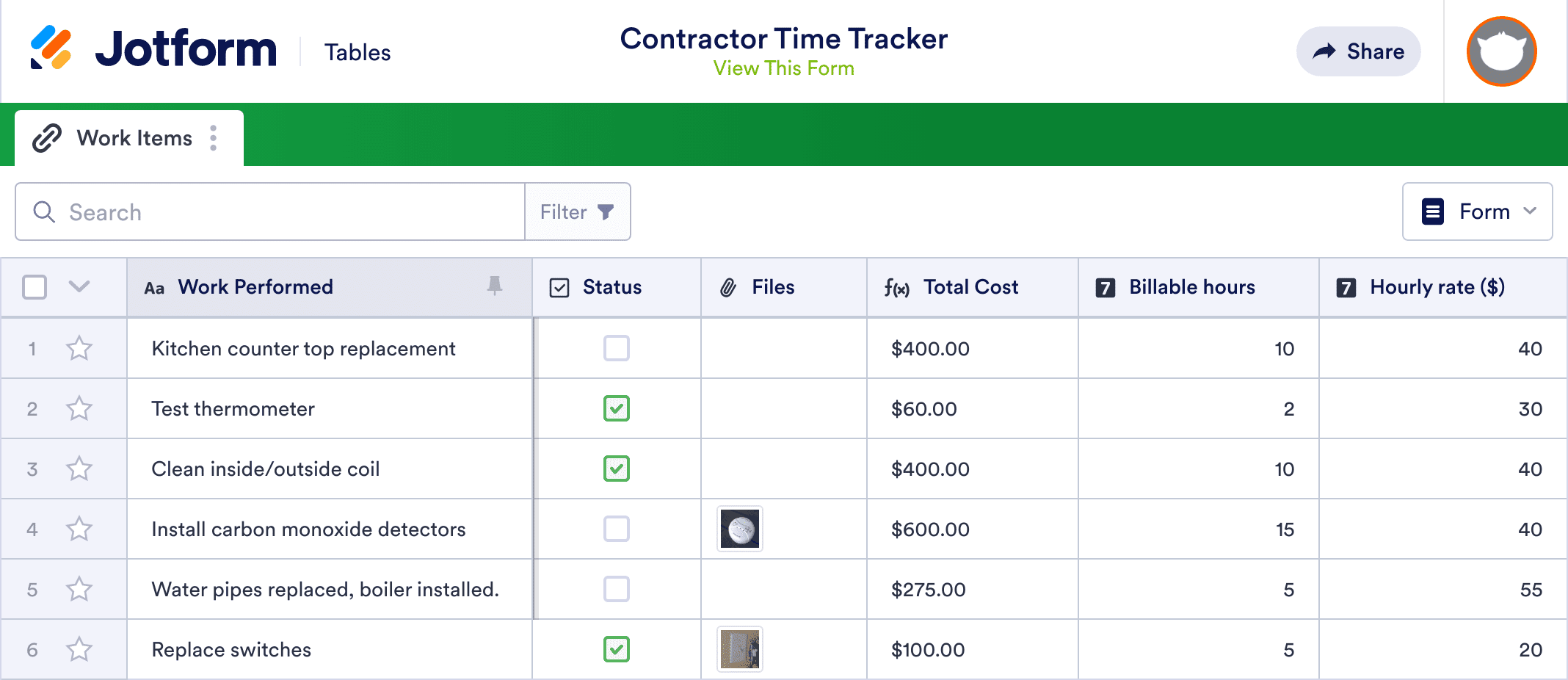 Contractor Time Tracker