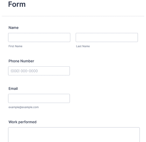 Contractor Work and Time Record Form Template | Jotform