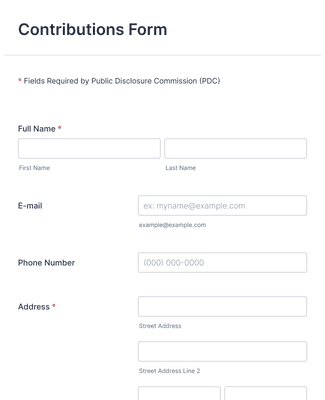 Contribution Form Template | Jotform