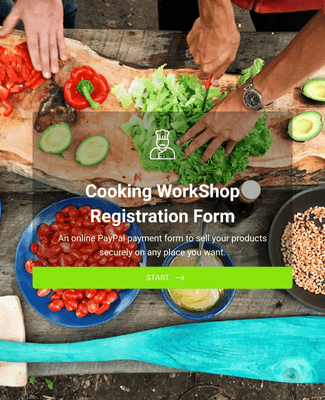 Form Templates: Cooking WorkShop Registration Form PayPal Standard