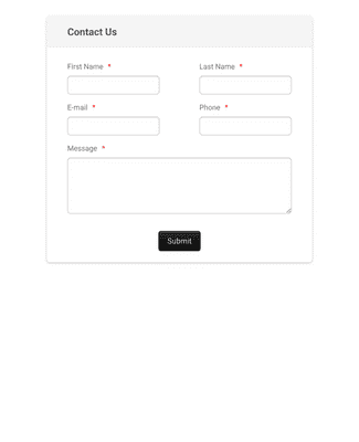 Simple Flat Contact Form Template | Jotform
