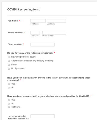 Contact Tracing Form Template Jotform