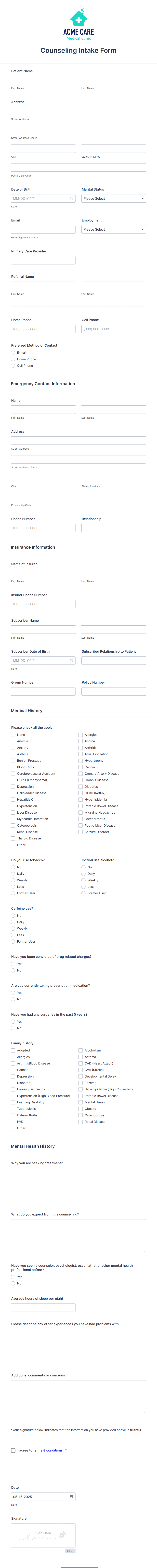 Template counseling-intake-form