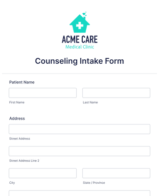 Psychotherapy Intake Form Template | Jotform