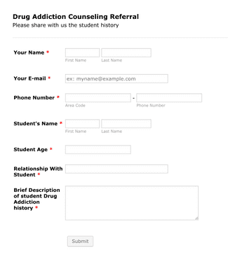 Counseling Referral Form Template | Jotform