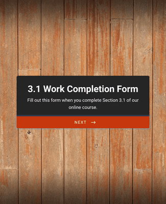 Form Templates: Course Completion Form