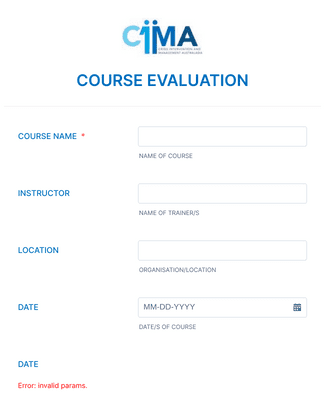 TEMPLATE - COURSE EVALUATIONS Form Template | Jotform