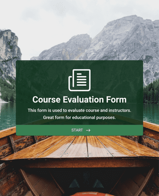 Form Templates: Course Evaluation Form
