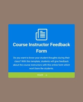 Course Instructor Feedback Form