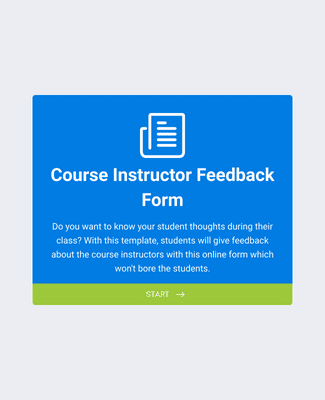 Course Instructor Feedback Form