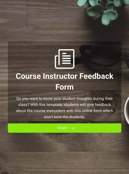 Form Templates: Course Instructor Feedback Form MASTER