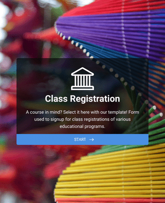 Form Templates: Course Registration and Payment Form