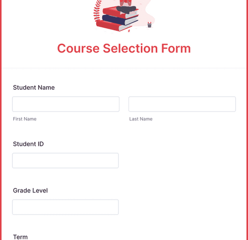 Course Selection Form Template | Jotform